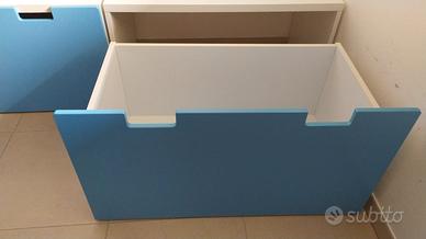 N.2 contenitori con rotelle per cameretta