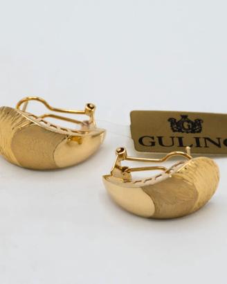 Orecchini in oro giallo 18 kt a semicerchio D.51