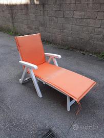 Sdraia/poltrona reclinabile da giardino con cuscin