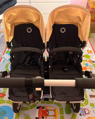 Passeggino gemellare Bugaboo Donkey color neutro