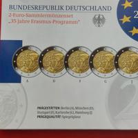 5 monete 2 euro 2022 Erasmus Germania