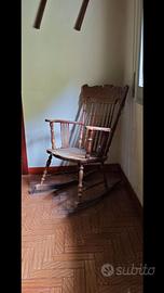 Sedia a dondolo vintage