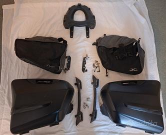 valigie laterali e staffa bauletto Moto Guzzi Brev