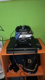 ps4 slim 500gb+accessori+giochi+cavi+2 contr