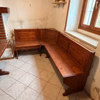 Panca in legno angolare