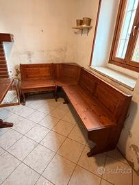 Panca in legno angolare