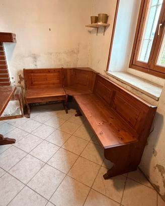 Panca in legno angolare