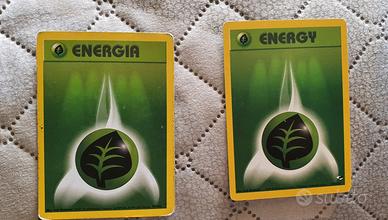 carta Pokemon Energia Erba (BS 99) e (GH 129)