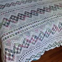 Antica coperta di cotone a uncinetto