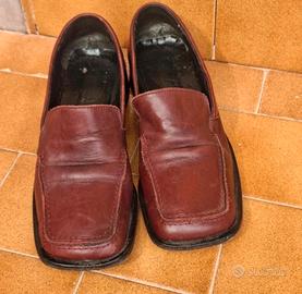 mocassini donna in cuoio