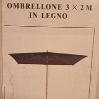 Ombrellone in legno 3x2