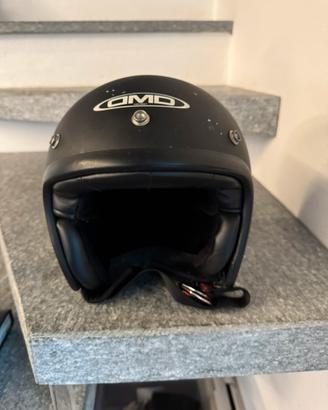 Casco Jet DMD Vintage Nero Opaco (Tg. M)