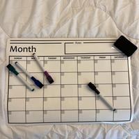 Lavagna mensile magnetica cancellabile