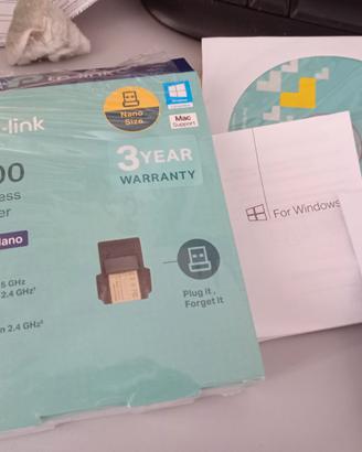 Adattatore  Nano Wi-Fi Bluetooth  tp-link AC600
