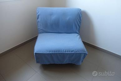 POLTRONA LETTO AZZURRA SFODERABILE