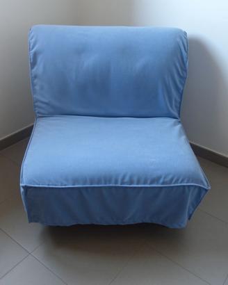 POLTRONA LETTO AZZURRA SFODERABILE