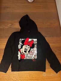 Felpa Minnie nera con cappuccio