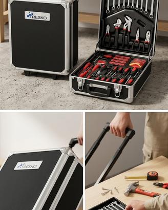 trolley cassetta attrezzi 949pz + guanti + fasce