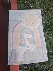 Tappeto stanza bimbi Fantasia Unicorno 100x150 cm 