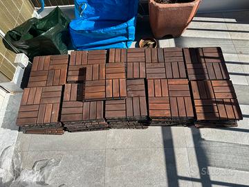 Piastrelle Legno runnen Ikea per giardini/terrazzi