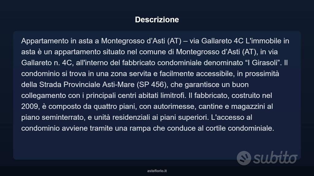 Appartamento – Montegrosso d'Asti, Vallumida - Altro