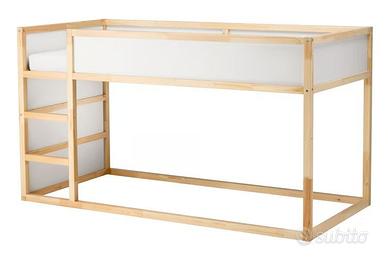 KURA LETTO REVERSIBILE con materasso e tappettino