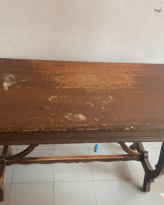 🪑 Tavolo antico a gambe a lira - stile Barocco 800