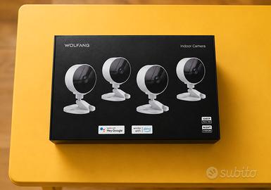4 Telecamere Wi-Fi Interno 1080P Notturne Audio