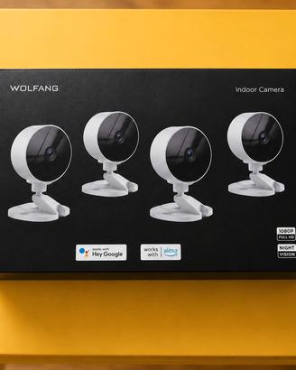 4 Telecamere Wi-Fi Interno 1080P Notturne Audio