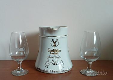 Glenfiddich brocca e bicchieri per Whisky