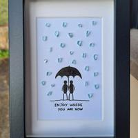 Quadretto fatto a mano con vetri