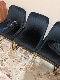 Sedie in velluto come nuove
