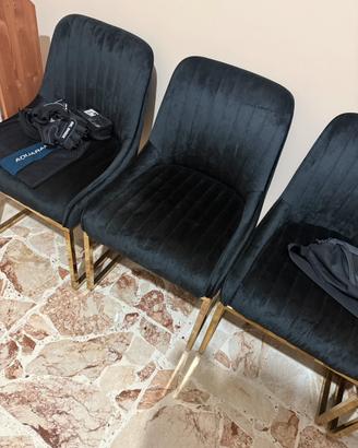 Sedie in velluto come nuove