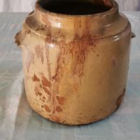 antico vaso in terracotta smaltato 