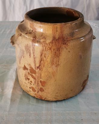 antico vaso in terracotta smaltato 
