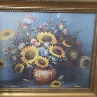 Quadro originale a olio – Natura morta girasoli