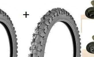 2 Gomme cross + camere piaggio ciao / si / bravo