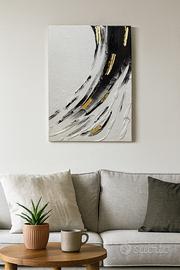 Quadro astratto materico moderno dipinto su tela