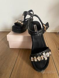 Sandalo gioiello nero tg. 38 FrancescoMilano