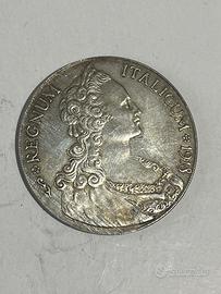 Moneta Tallero Italicum Eritrea 1918 Argento 800