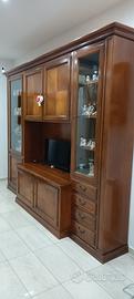 Elegante parete attrezzata  credenza in legno