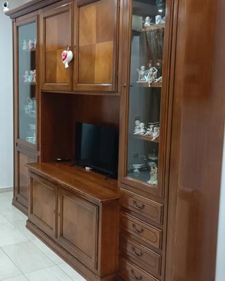 Elegante parete attrezzata  credenza in legno