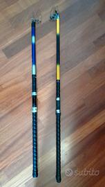 Due canne DAM anni 90; 3,60 m e 3,00 m az.50-100gr