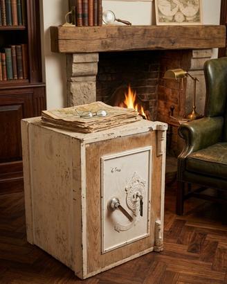 CASSAFORTE ORIGINALE INGLESE BIANCA CON CHIAVE