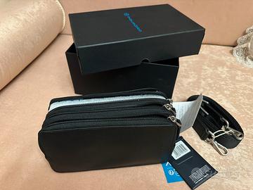Pochette Piquadro con 3 cerniere colore nero