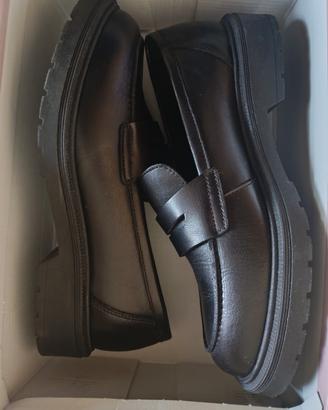 mocassini donna pelle nera 38