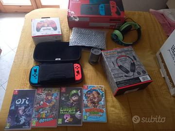 switch console 4 giochi cuffie 