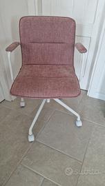 Sedia scrivania con braccioli ruote e altezza  reg