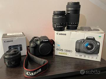 CANON EOS 1300D + 15-55 mm + 55-250 mm + 50 mm