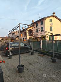 Gazebo pergola da giardino 3×3 m struttura in meta